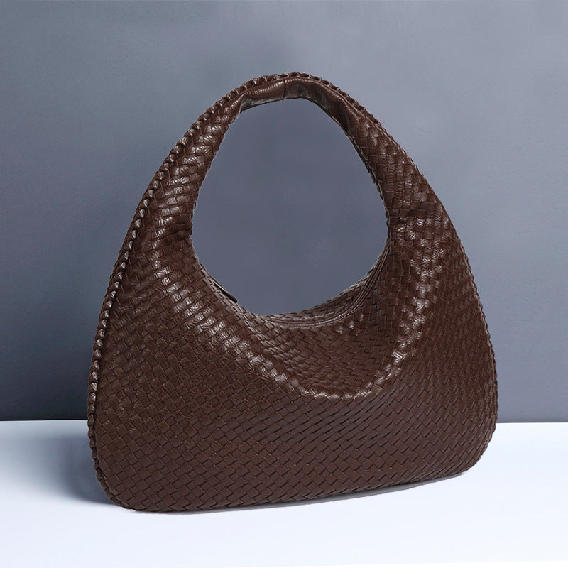 Sac pour femmes en forme de croissant tissé à la main sac de boulette à la mode sac à bandoulière unique