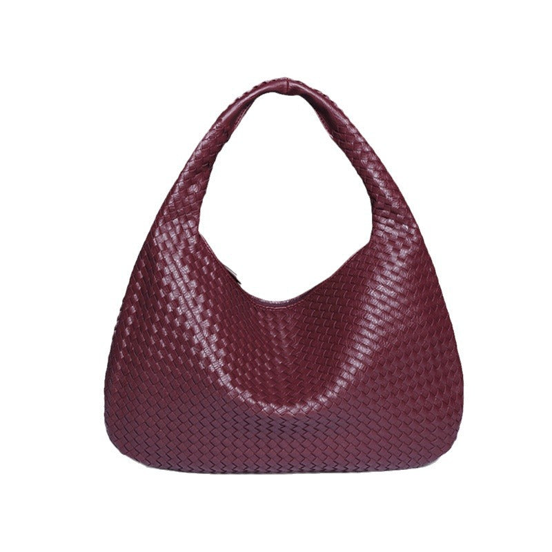 Sac pour femmes en forme de croissant tissé à la main sac de boulette à la mode sac à bandoulière unique