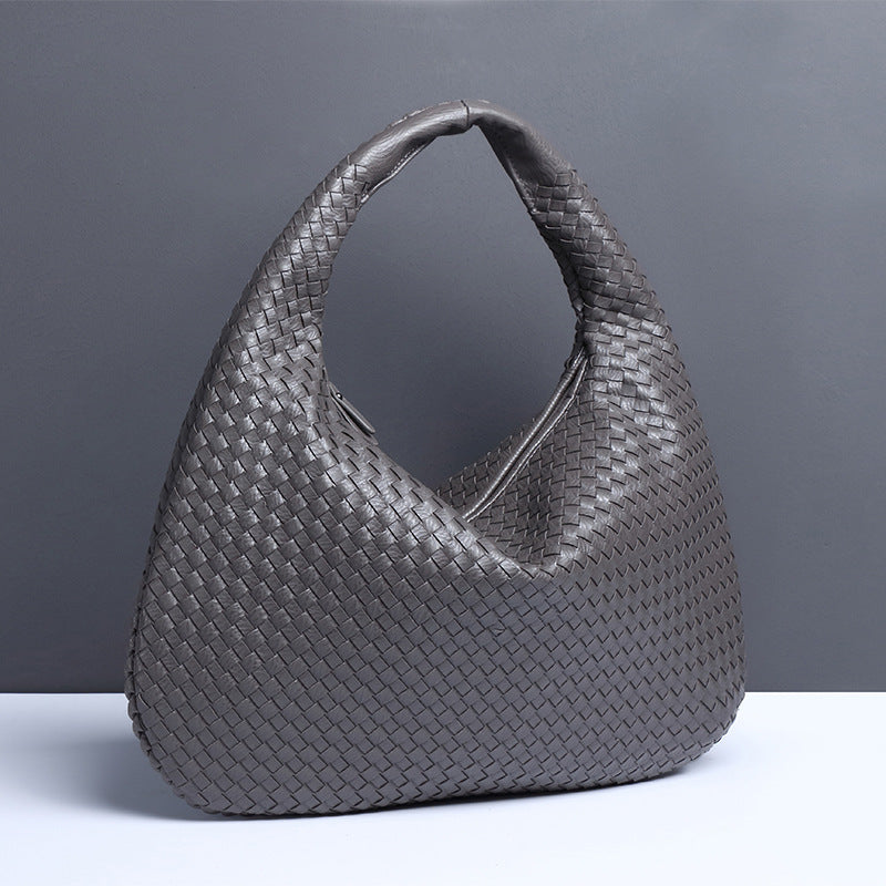 Sac pour femmes en forme de croissant tissé à la main sac de boulette à la mode sac à bandoulière unique