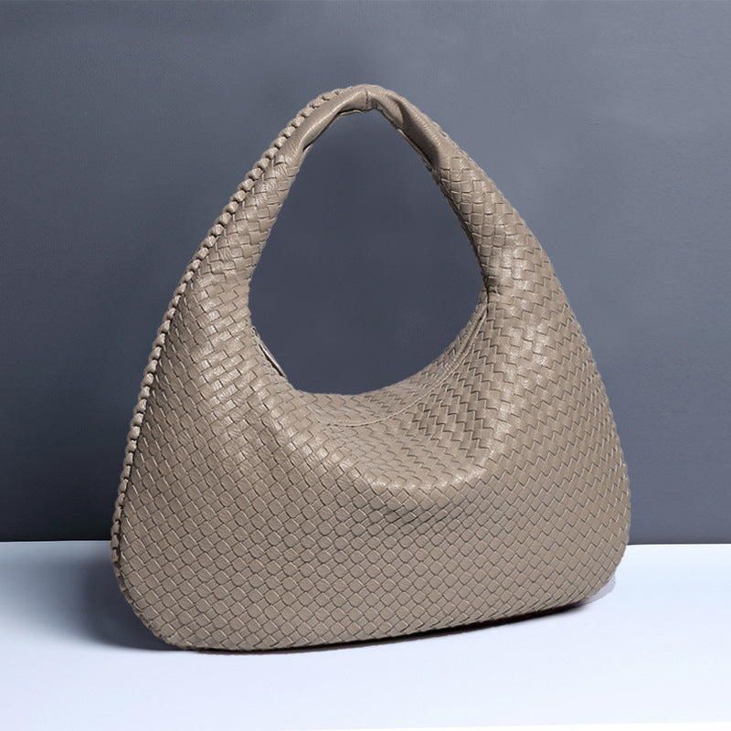 Sac pour femmes en forme de croissant tissé à la main sac de boulette à la mode sac à bandoulière unique