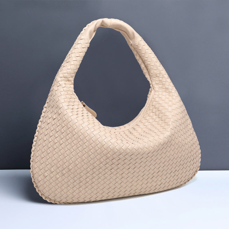 Sac pour femmes en forme de croissant tissé à la main sac de boulette à la mode sac à bandoulière unique