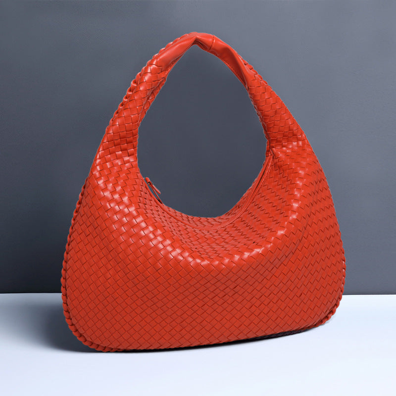 Sac pour femmes en forme de croissant tissé à la main sac de boulette à la mode sac à bandoulière unique