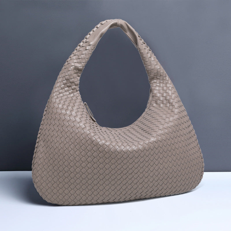 Sac pour femmes en forme de croissant tissé à la main sac de boulette à la mode sac à bandoulière unique