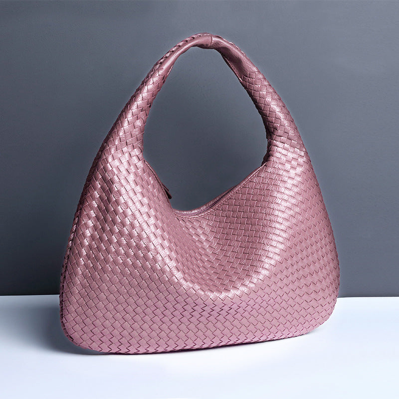 Sac pour femmes en forme de croissant tissé à la main sac de boulette à la mode sac à bandoulière unique