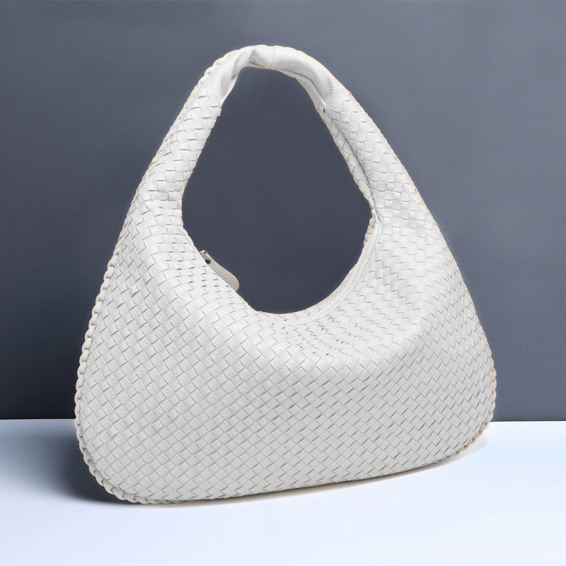 Sac pour femmes en forme de croissant tissé à la main sac de boulette à la mode sac à bandoulière unique