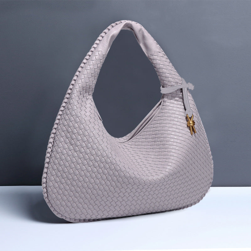 Sac pour femmes en forme de croissant tissé à la main sac de boulette à la mode sac à bandoulière unique