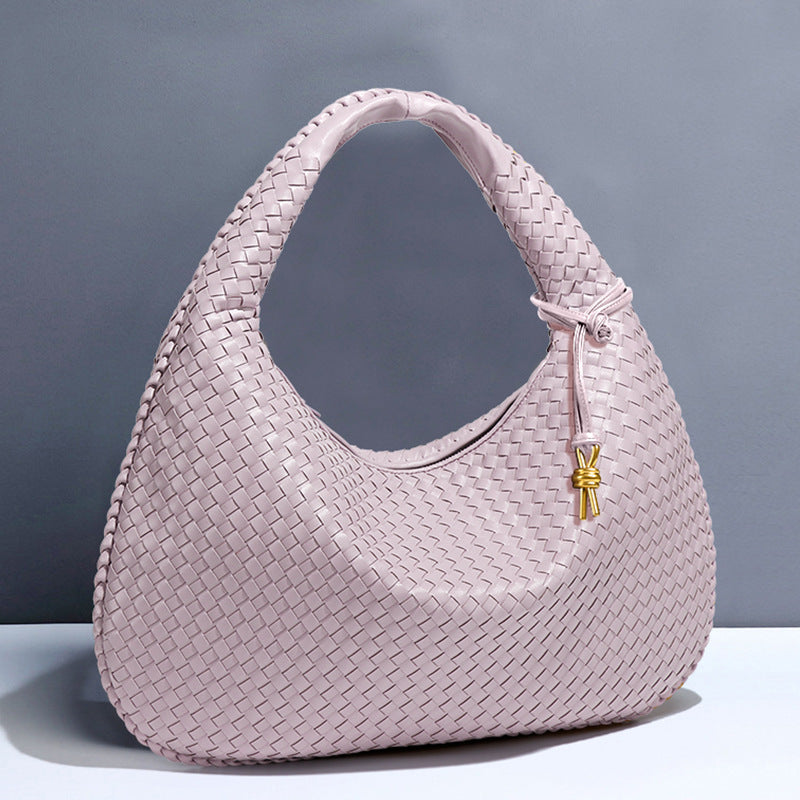 Sac pour femmes en forme de croissant tissé à la main sac de boulette à la mode sac à bandoulière unique